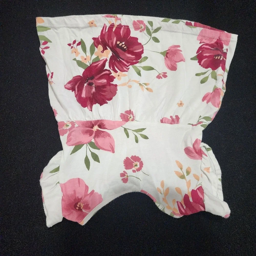 The Childrens Place Girls White Floral‎ Ruffle Sleeve Dress Size 2T